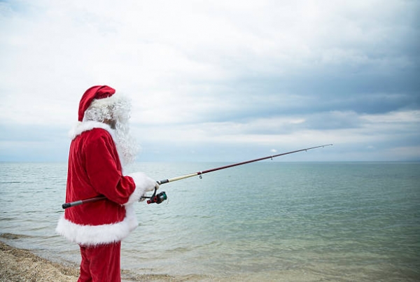 Anche Babbo Natale pesca in Vallesanta